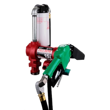 Fill-Rite FR1220HDSFQ 12V 15 GPM Fuel Transfer Pump w/ Premium Filter Bundle for Gasoline, Diesel, Kerosene, Ethanol Blend, Methanol Blend & Biodiesel